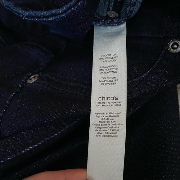 Chico's women's pull on Indigo blue leggings size 00 Regular ( 28”waist) - Picture 12 of 16